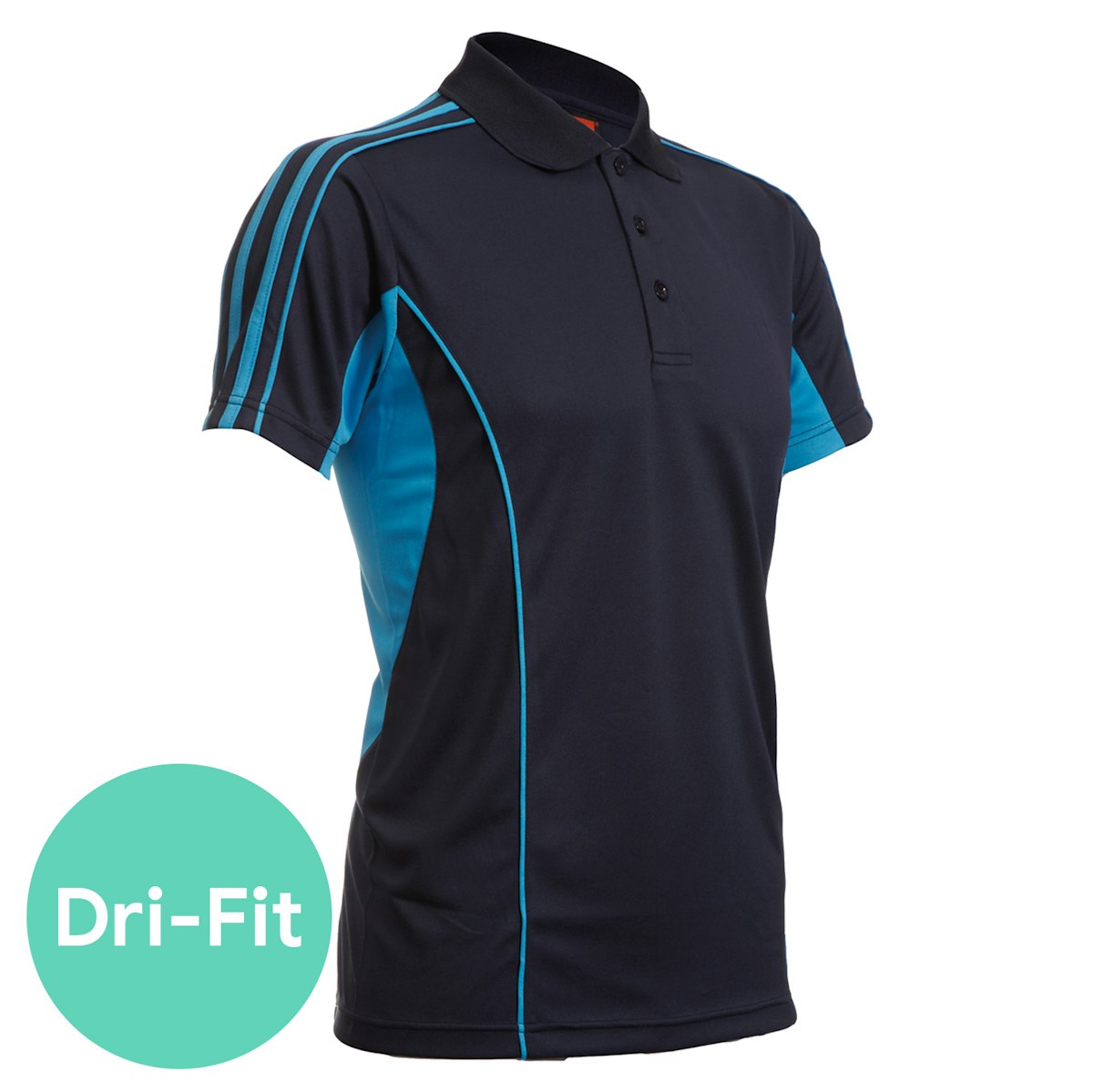 Dri-Fit Edged Polo T Shirt - in logo