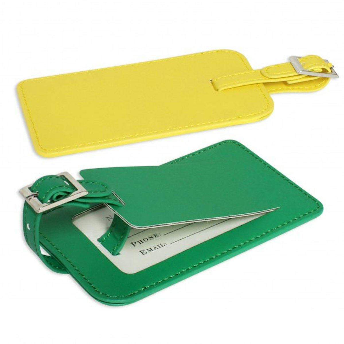 Leather Luggage Tag (With Fastener) - custom logo