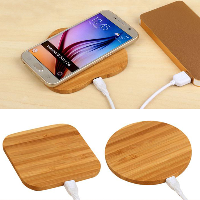 10W Bamboo Wireless Charger - custom logo thumbnail 2