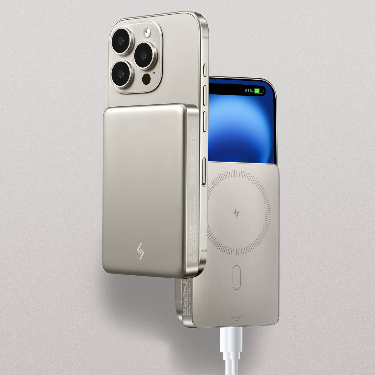 Sạc Dự Phòng Từ Tính Không Dây SOLARIS Amppack 10,000mah Sạc Nhanh - in logo thumbnail 2