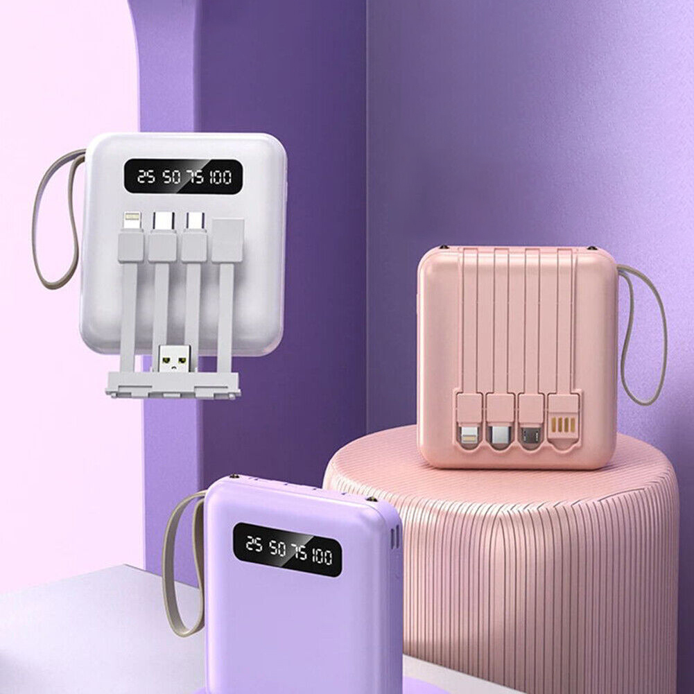 Pin Sạc Dự Phòng 10,000mAh Siêu Nhỏ Gọn Kèm Cáp Sạc Đa Năng - in logo thumbnail 2