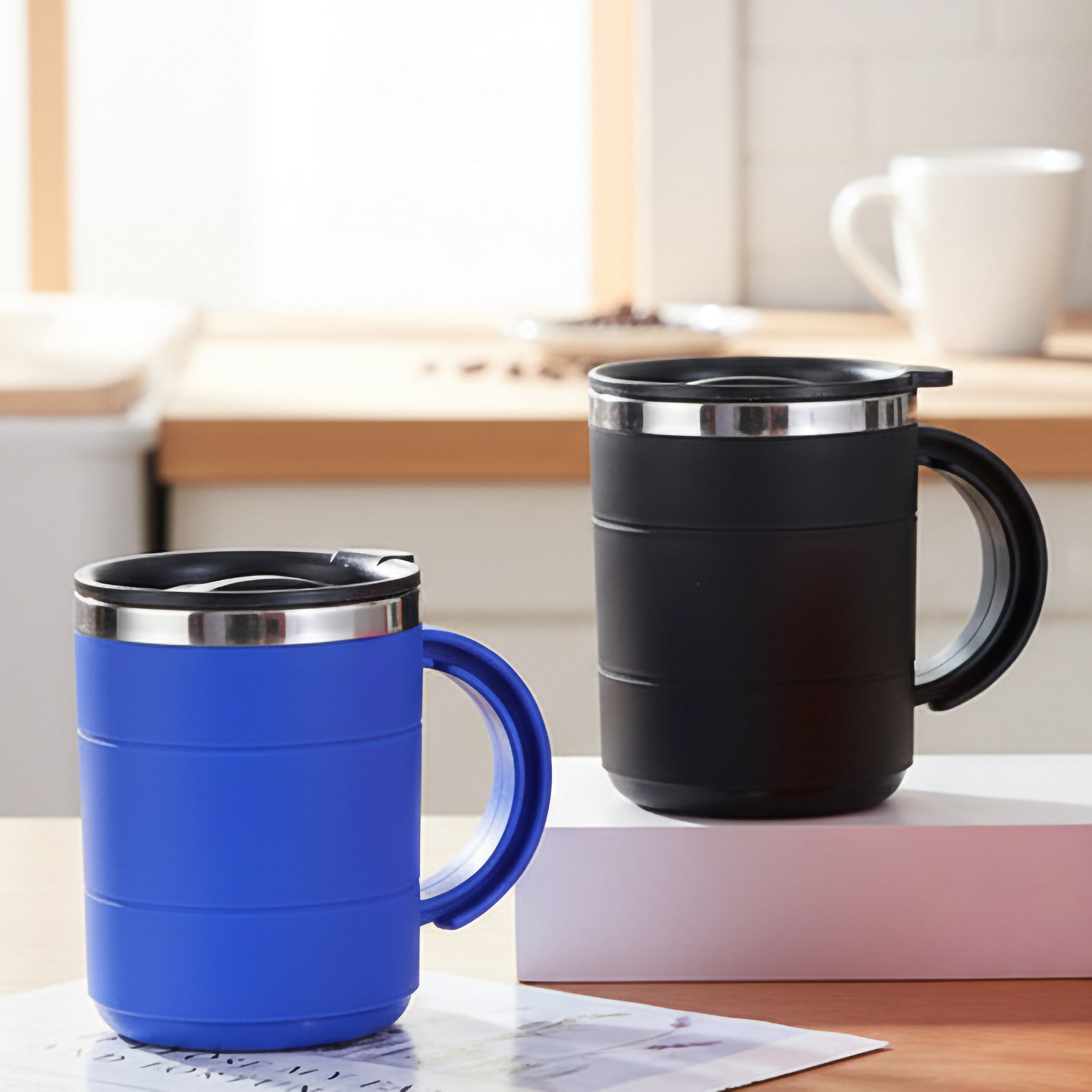 Cốc Giữ Nhiệt Inox Weston Parallex 450ml Có Nắp - in logo thumbnail 2