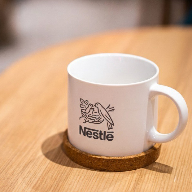 Bộ Ly Sứ Cao Cấp 500ml Kèm Đế Lót Ly Bần - in logo thumbnail 2