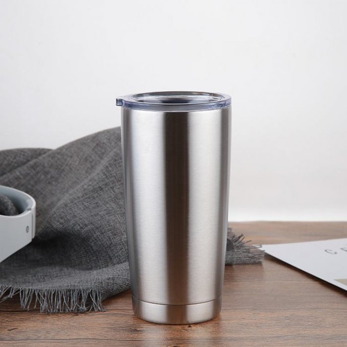 580ml Double Insulated Stainless Steel Tumbler with Lid (Straw friendly) - custom logo thumbnail 2