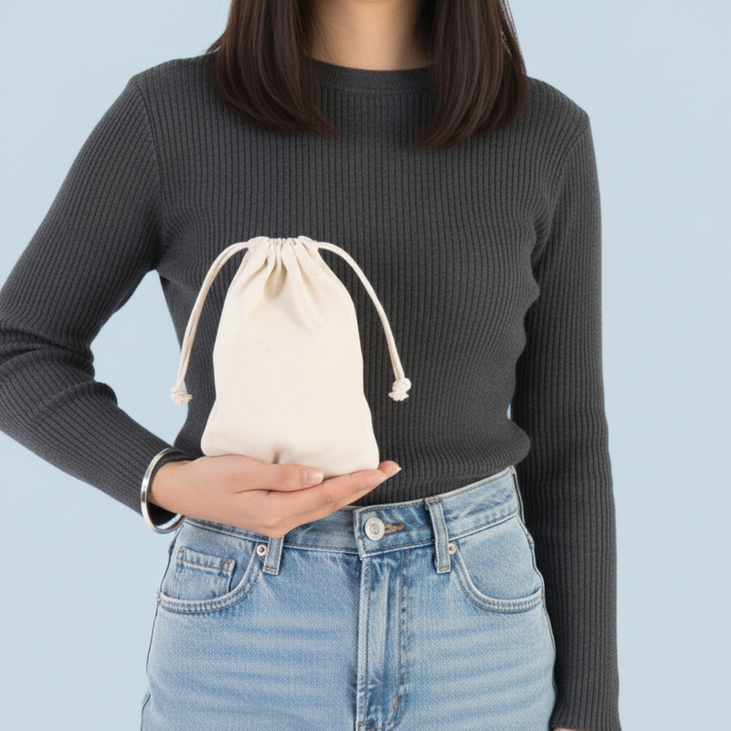 Canvas Drawstring Pouch (15 x 20cm) - custom logo thumbnail 4