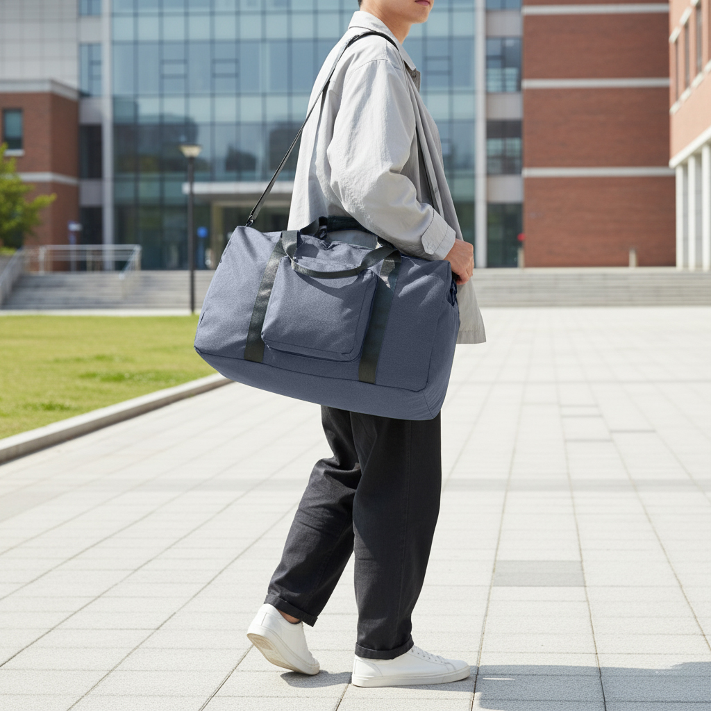 Túi Du Lịch Gấp Gọn Cao Cấp (Kèm Dây Đeo) - in logo thumbnail 2