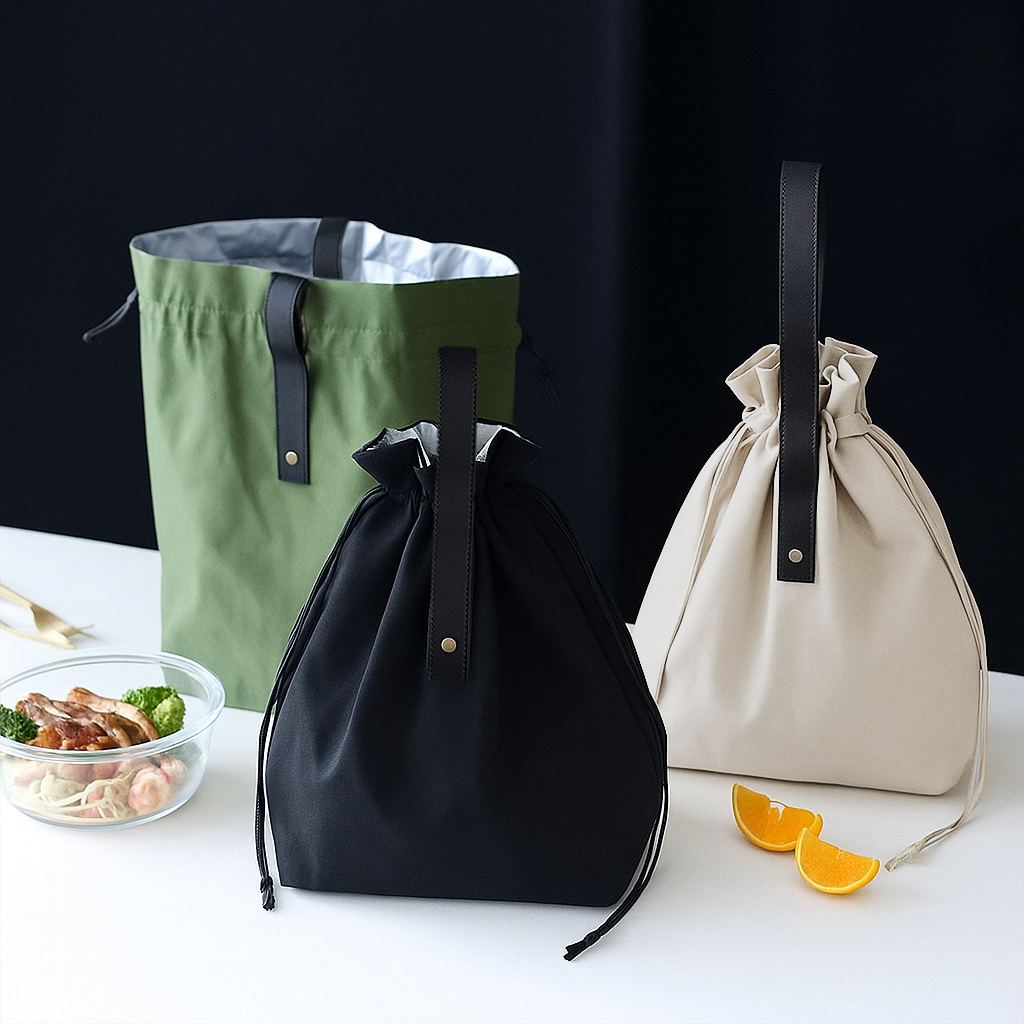 Túi Đựng Cơm Trưa Giữ Nhiệt Canvas - in logo thumbnail 2