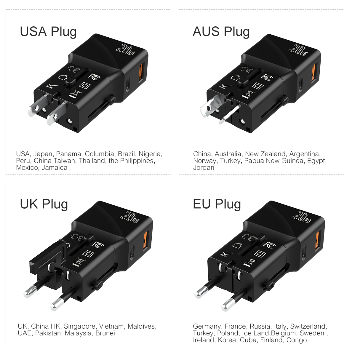 Củ Sạc Du Lịch PD 25W Đa Năng - in logo thumbnail 3