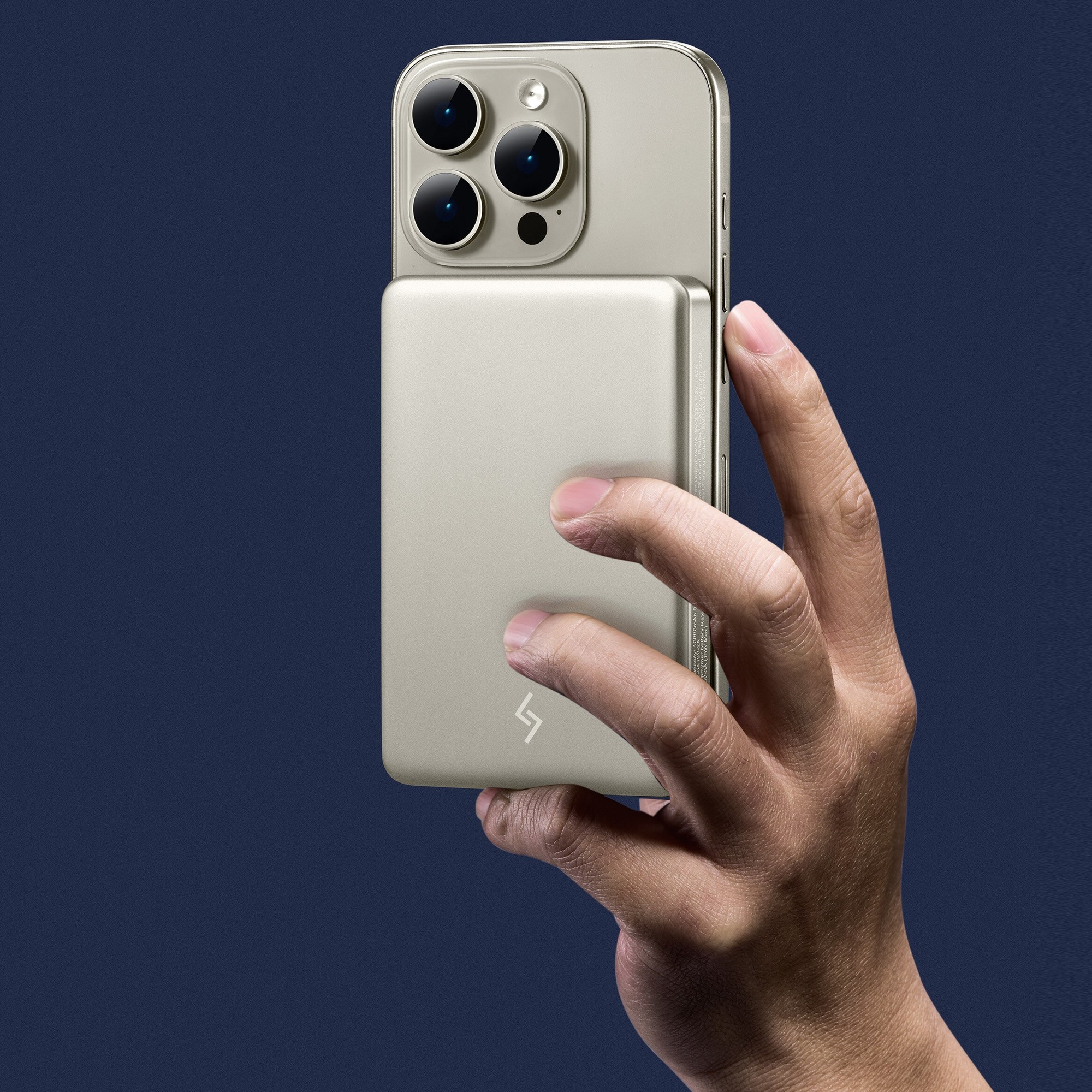 Sạc Dự Phòng Từ Tính Không Dây SOLARIS Amppack 10,000mah Sạc Nhanh - in logo thumbnail 3