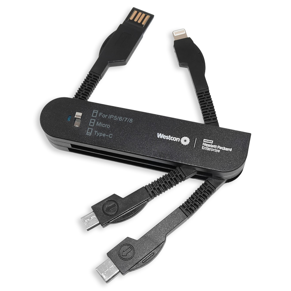 Cáp Xoay Đa Năng (Có Type-C) - in logo thumbnail 3