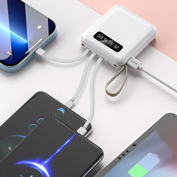 Pin Sạc Dự Phòng 10,000mAh Siêu Nhỏ Gọn Kèm Cáp Sạc Đa Năng - in logo thumbnail 3