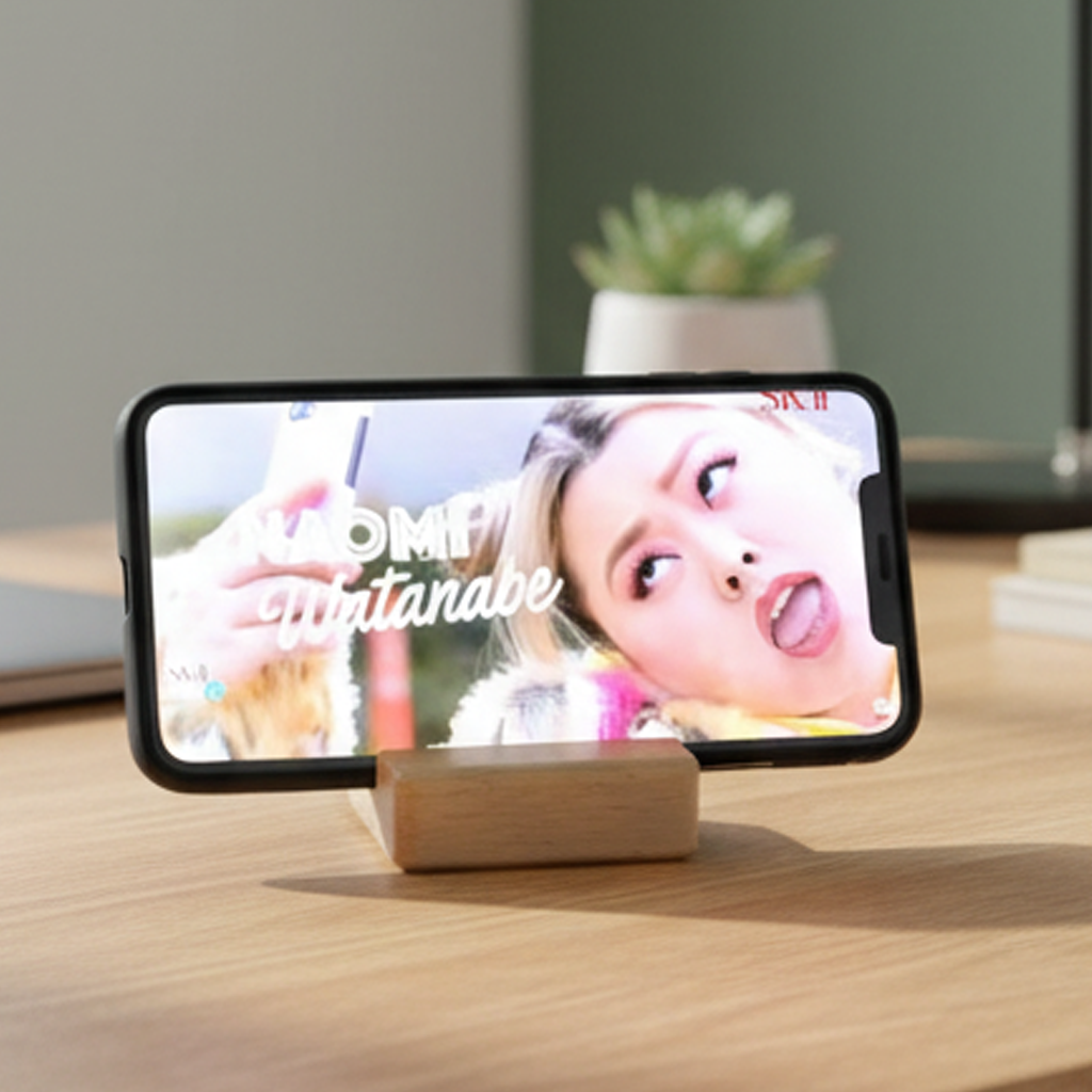 Giá Đỡ Điện Thoại Gỗ Mini - in logo thumbnail 3