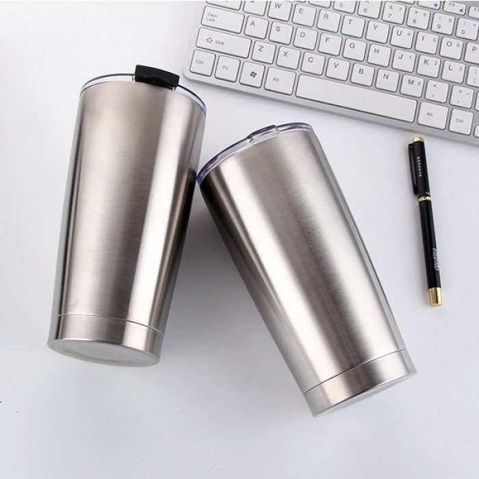 580ml Double Insulated Stainless Steel Tumbler with Lid (Straw friendly) - custom logo thumbnail 3