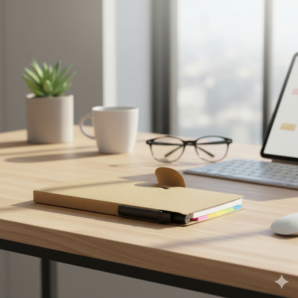 Pocket Eco-Friendly Notepad With Pen - custom logo thumbnail 3