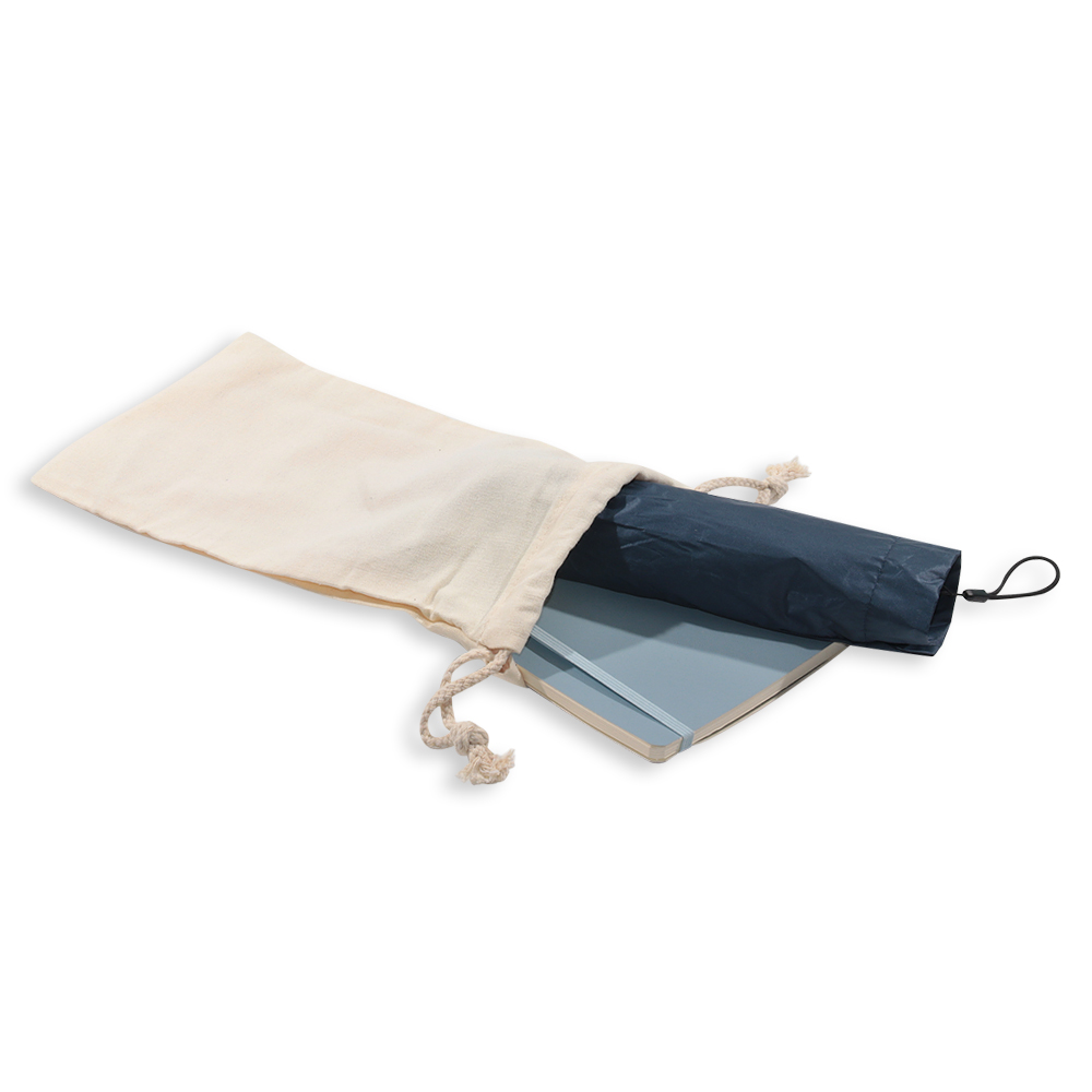 Canvas Drawstring Pouch (Fits A5) - custom logo thumbnail 3