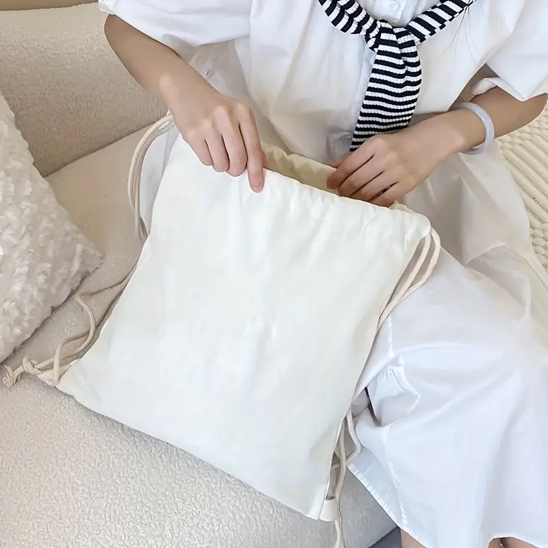 Canvas Drawstring Bag - custom logo thumbnail 3