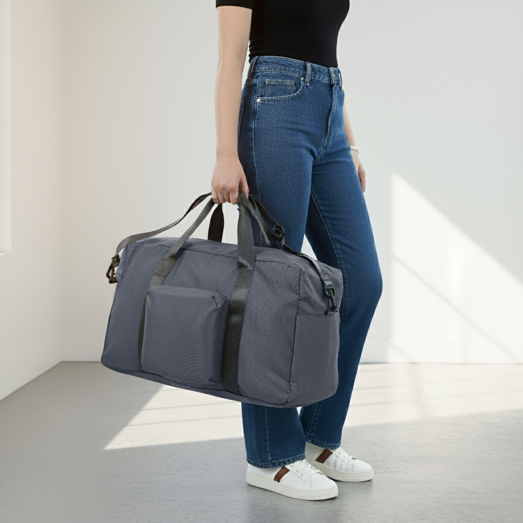 Túi Du Lịch Gấp Gọn Cao Cấp (Kèm Dây Đeo) - in logo thumbnail 3