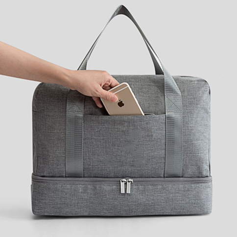 Spacious Travel Duffel Bag with Shoe Compartment (and Wet Compartment) - custom logo thumbnail 3