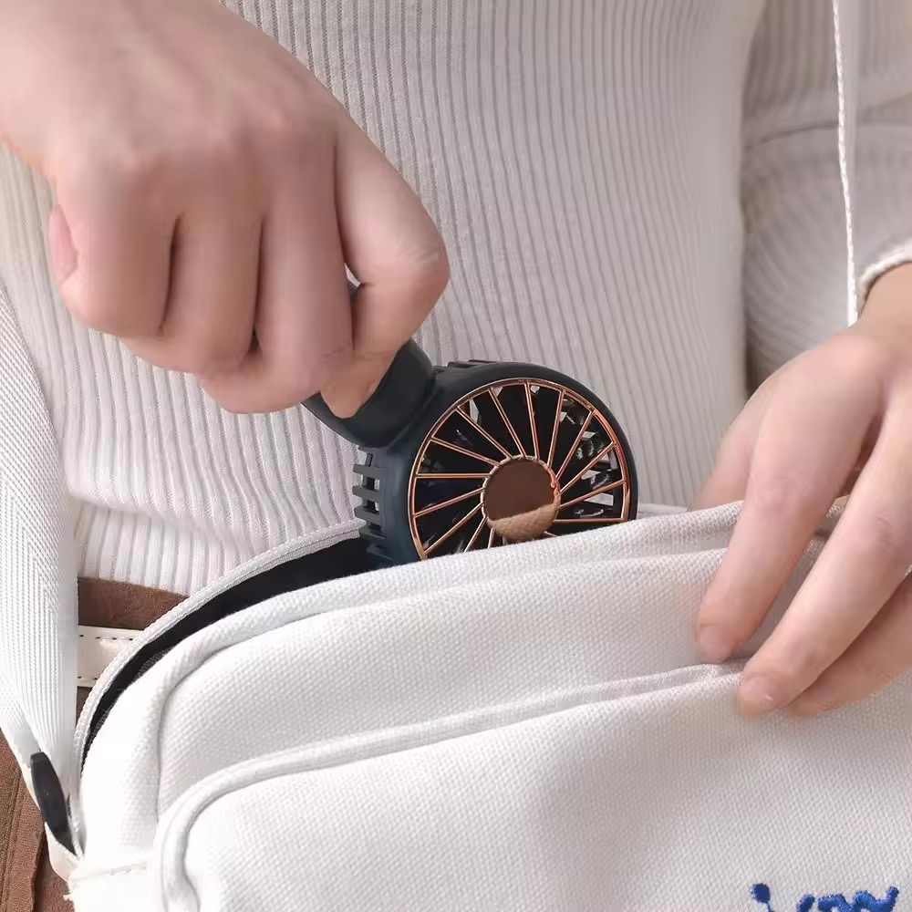 Quạt Cầm Tay Kèm Móc Khóa Carabiner - in logo thumbnail 4