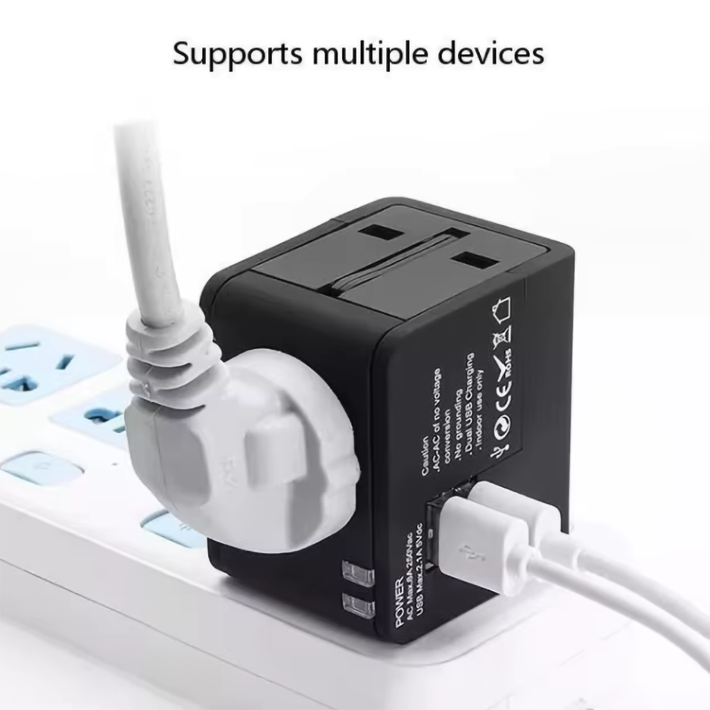 Củ Sạc Du Lịch Đa Năng 10.5W với 2 Cổng USB - in logo thumbnail 4