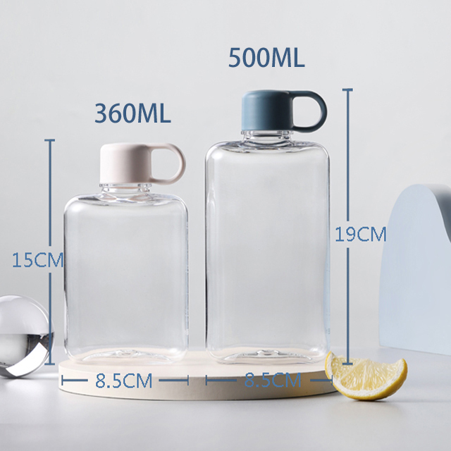 Bình Nước Dẹt Tritan 360ml (Không BPA) Thời Trang - in logo thumbnail 4