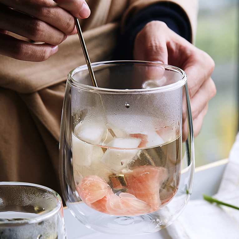 Cốc Thủy Tinh Cách Nhiệt 2 Lớp 350ml Sang Trọng - in logo thumbnail 4