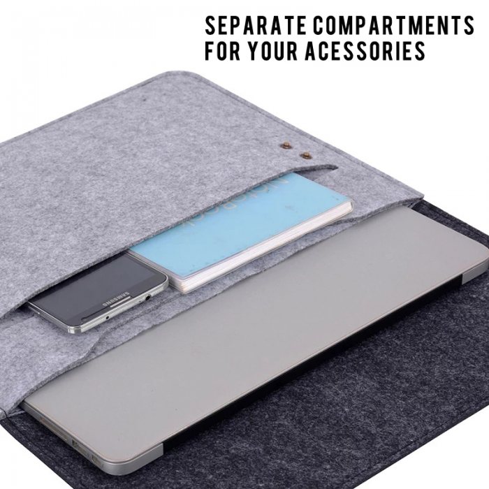 13 Inch Felt Laptop Sleeve - custom logo thumbnail 3