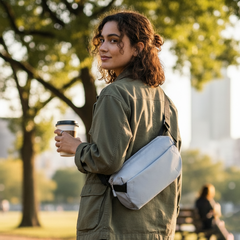 SOLARIS Orbix Túi Đeo Chéo Sling Nhỏ Gọn - in logo thumbnail 6