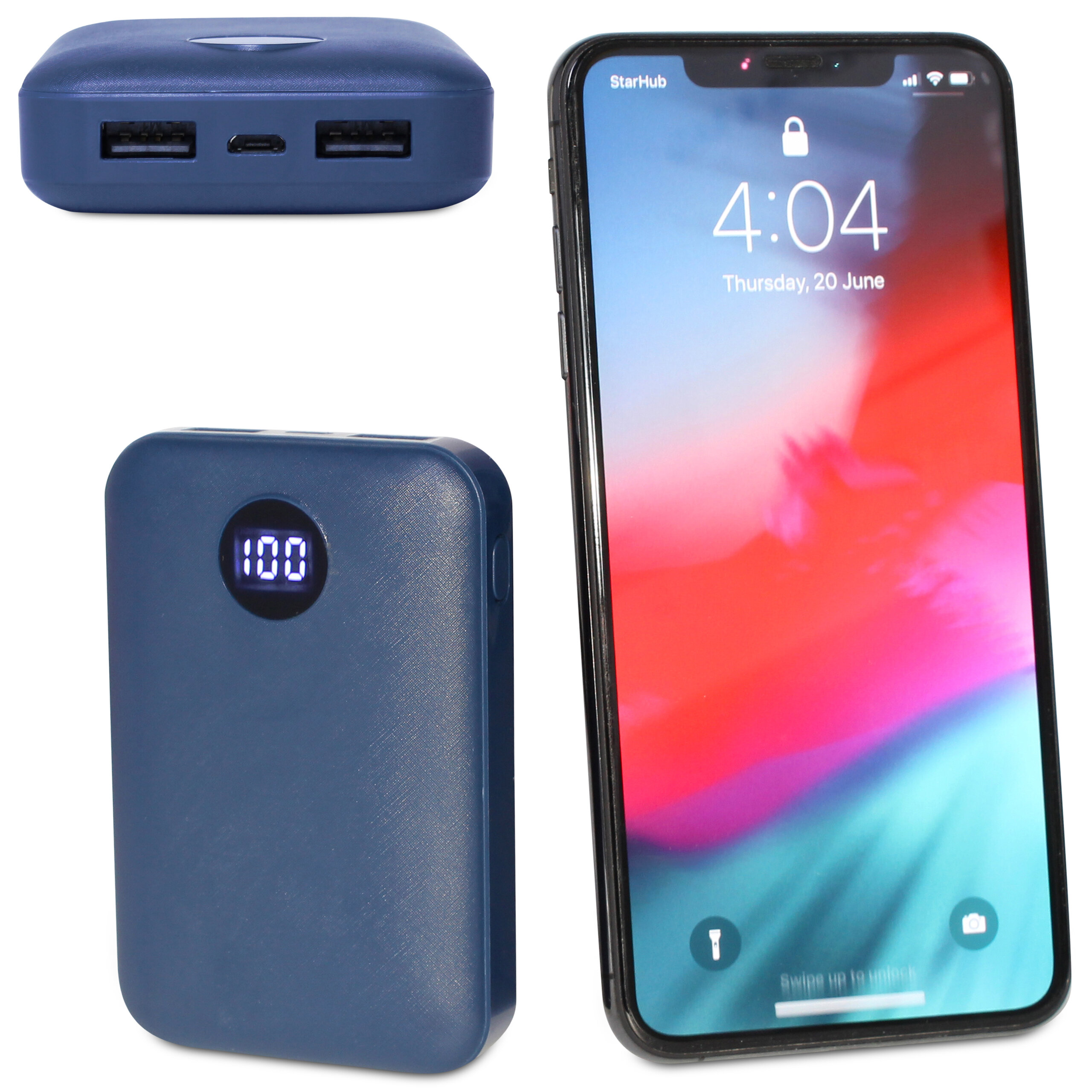 10,000mah Pocket Size Powerbank with LED Indicator - custom logo thumbnail 4