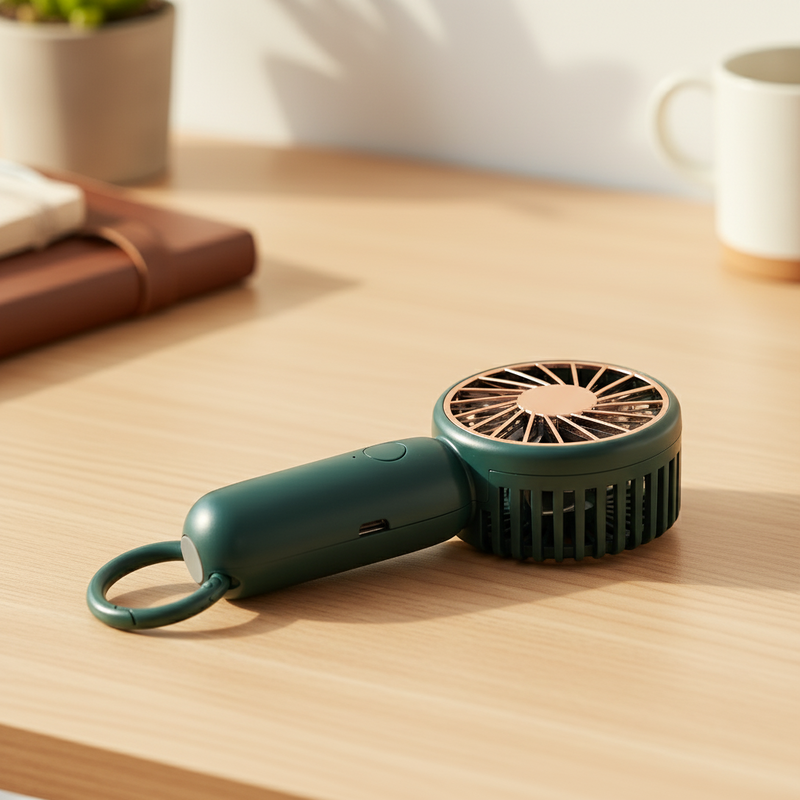 Quạt Cầm Tay Kèm Móc Khóa Carabiner - in logo thumbnail 5
