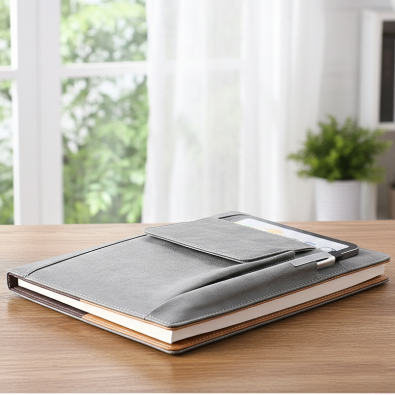 Sổ Tay A5 Luslax Có Ngăn Đựng - in logo thumbnail 4