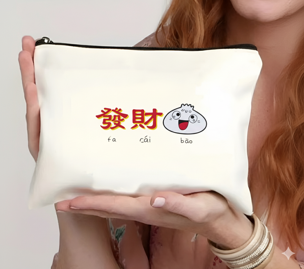 Ví Vải Canvas Có Khóa Kéo - in logo thumbnail 5