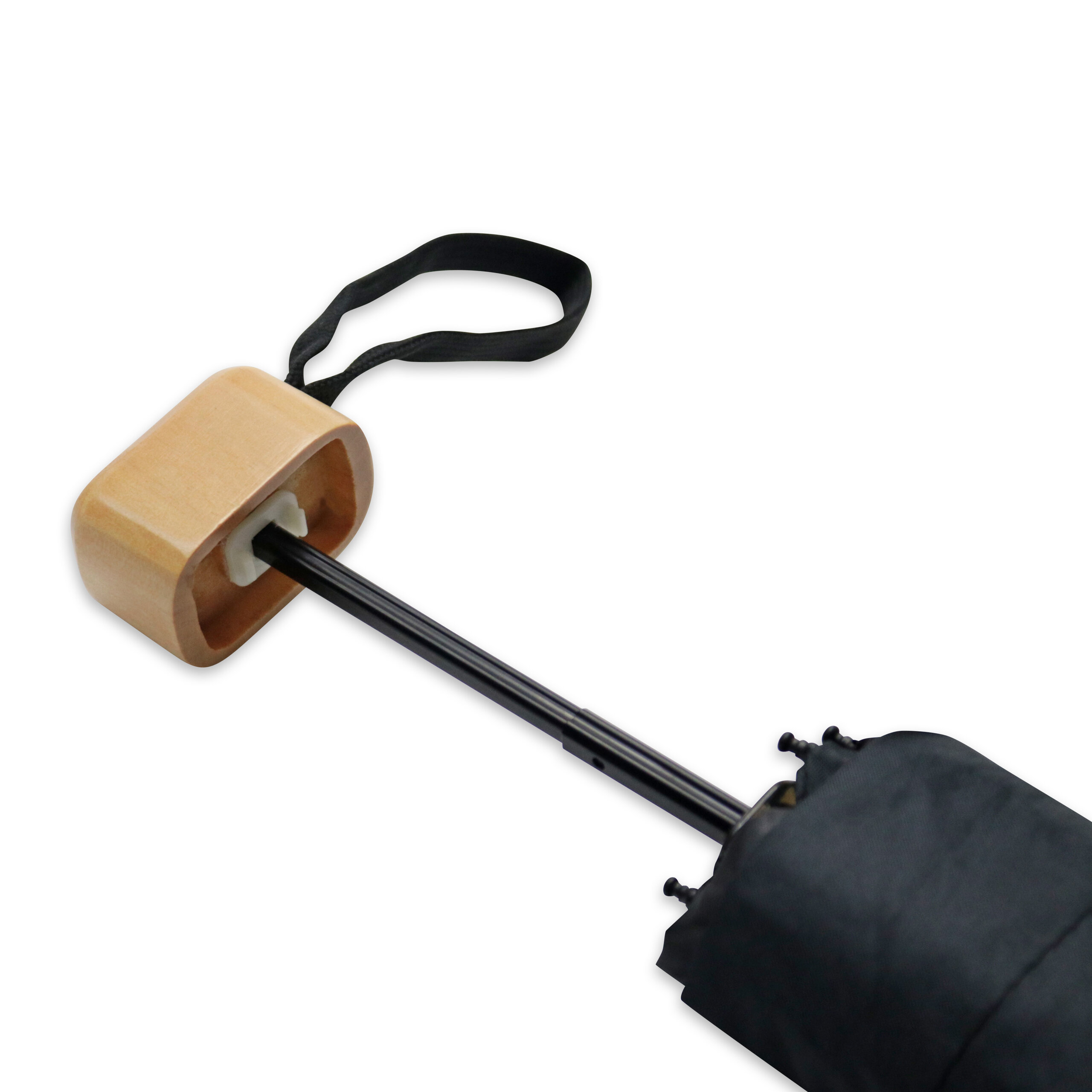 19'' Compact Lightweight RPET Umbrella (with UV Coating & Bamboo Handle) - custom logo thumbnail 6