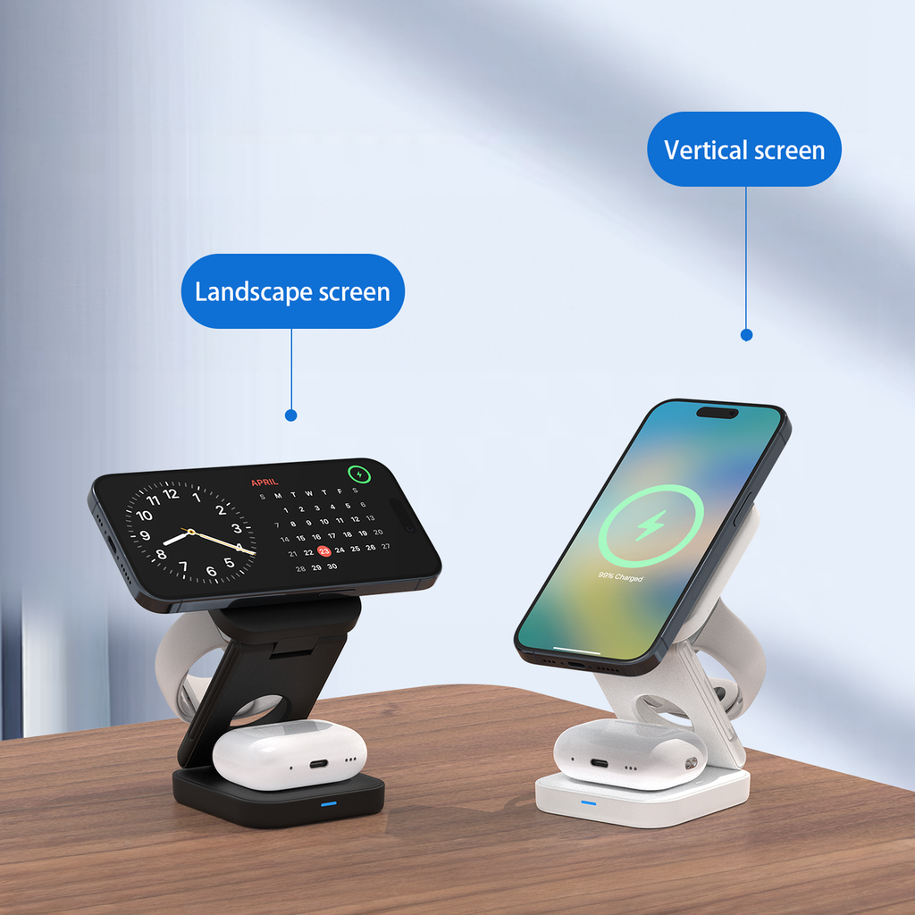 Sạc Không Dây 3 Trong 1 Từ Tính Gấp Gọn WPC50 - in logo thumbnail 6