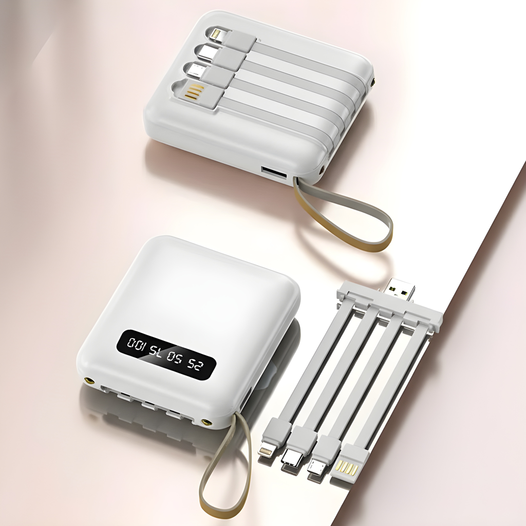 Pin Sạc Dự Phòng 10,000mAh Siêu Nhỏ Gọn Kèm Cáp Sạc Đa Năng - in logo thumbnail 6