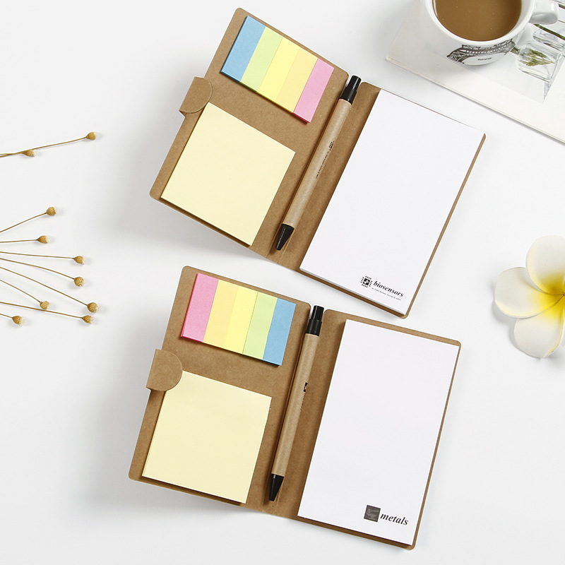Eco-Friendly Notepad Set with Colour Tabs and Pen - custom logo thumbnail 6