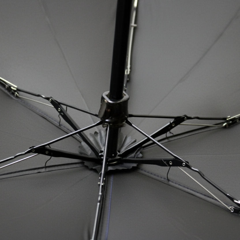 19'' Compact Lightweight RPET Umbrella (with UV Coating & Bamboo Handle) - custom logo thumbnail 5