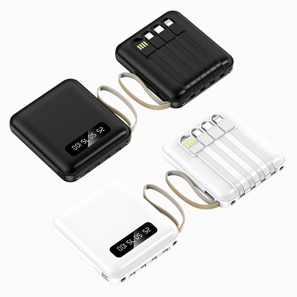 Pin Sạc Dự Phòng 10,000mAh Siêu Nhỏ Gọn Kèm Cáp Sạc Đa Năng - in logo thumbnail 8