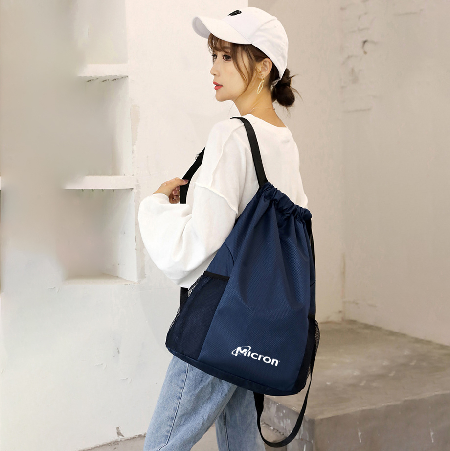 Ripstop Drawstring Backpack - custom logo thumbnail 6