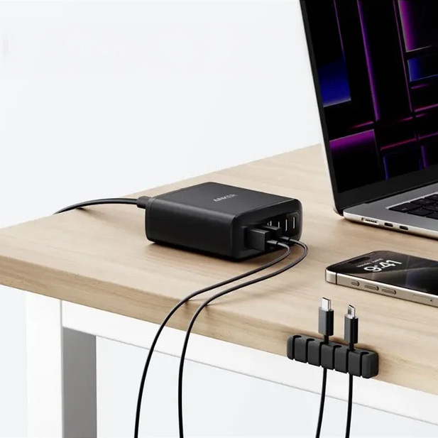 Bộ sạc Gan 112W có 6 cổng (3 x USB-C & 3 x USB-A) - in logo thumbnail 2
