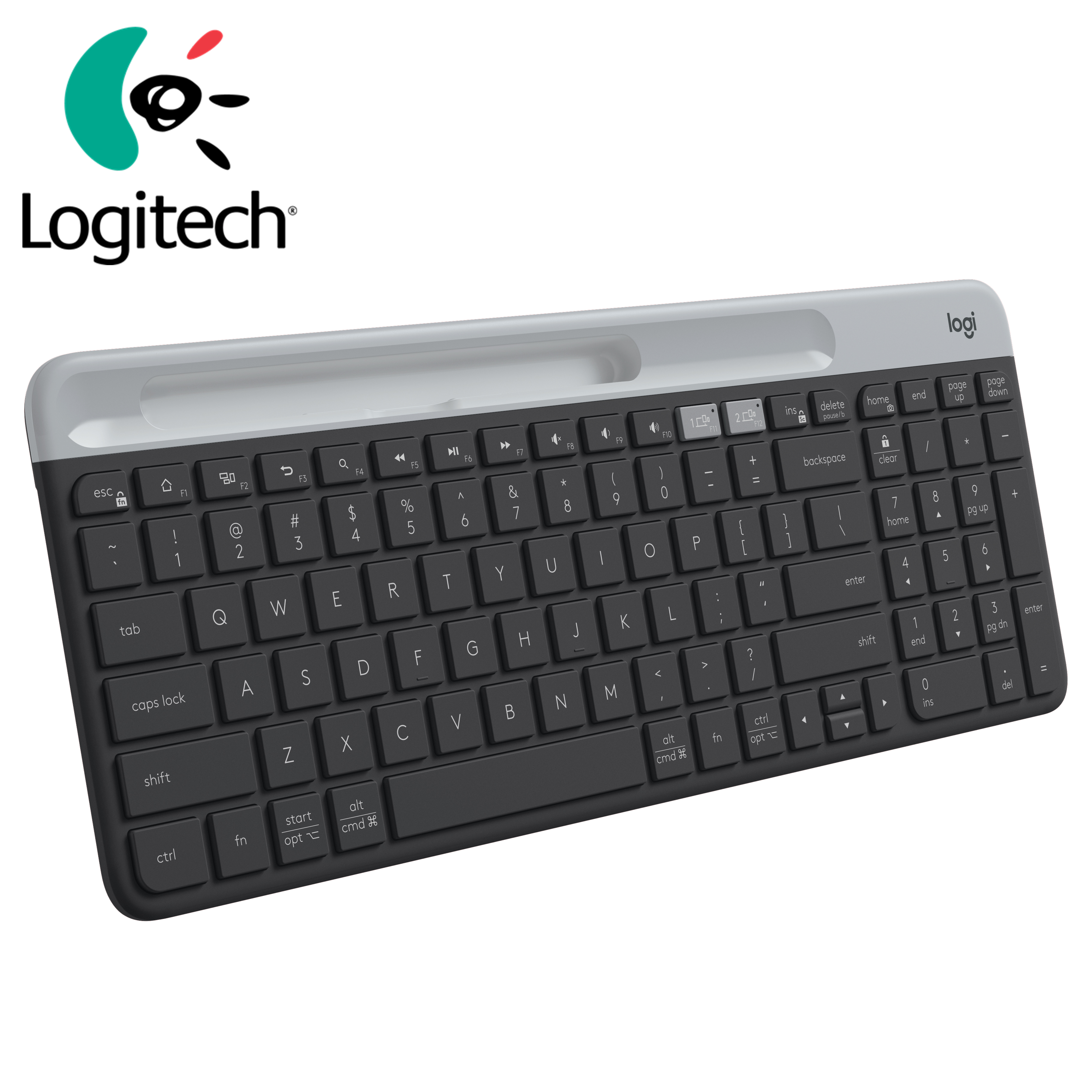 Slim Multi-Device Wireless Keyboard - in logo